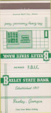 Matchbook Cover - Baxley State Bank GA 30 Strike