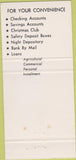 Matchbook Cover - Baxley State Bank GA 30 Strike