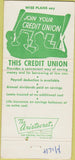 Matchbook Cover - East Bay Telephone Credit Union Oakland CA 30 Strike