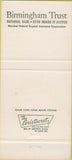Matchbook Cover - Birmingham Trust National Bank 30 Strike