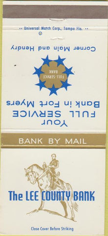 Matchbook Cover - Lee County Bank Florida FL 30 Strike