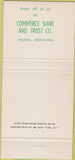 Matchbook Cover - Commerce Bank Trust Helena MT 30 Strike