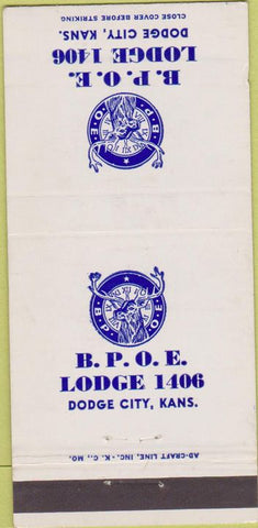 Matchbook Cover - Elks Club Dodge City KS 30 Strike