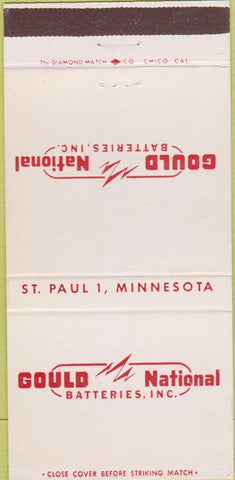 Matchbook Cover - Gould National Batteries St Paul MN 30 Strike
