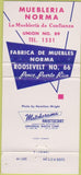 Matchbook Cover - Norma La Cathedral De Ponce Puerto Rico 30 Strike