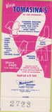 Matchbook Cover - Tomasina's in the Bahamas Nassau Fabric 30 Strike
