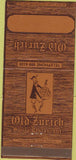 Matchbook Cover - Old Zurich Swiss Restaurant Fondue San Francisco? 30 Strike