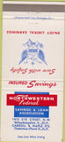 Matchbook Cover - Northwest Federal Savings Loan Washington DC 30 Strike