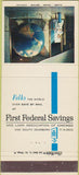 Matchbook Cover - First Federal Savings Chicago IL True Color 30 Strike