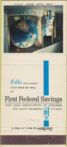 Matchbook Cover - First Federal Savings Chicago IL True Color 30 Strike