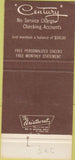 Matchbook Cover - Newport National Bank RI Portsmouth Middletown 30 Strike