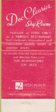 Matchbook Cover - Doc Clearies Sky Room Redding CA 30 Strike