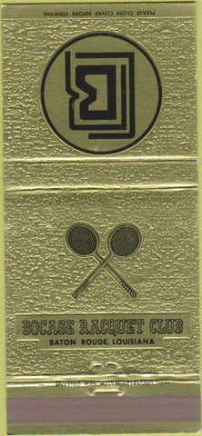 Matchbook Cover - Bocage Racquet Club Baton Rouge LA 30 Strike
