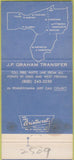Matchbook Cover - JP Graham Transfer trucking Rochester PA 30 Strike