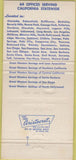 Matchbook Cover - Great Western Savings CA Branches 30 Strike