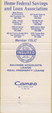 Matchbook Cover - Home Federal Savings Loan Oakland CA 30 Strike