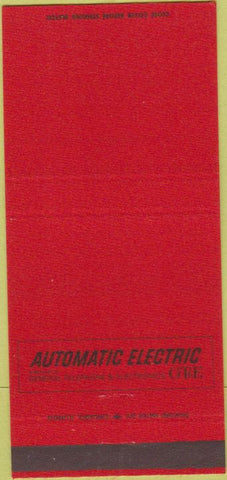 Matchbook Cover - Automatic Electric General Telephone 30 Strike