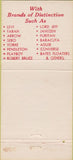 Matchbook Cover - College High Shop Denver CO men's clothes Levis 30 Strike
