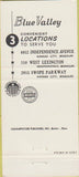 Matchbook Cover - Blue Valley Federal Savings Loan Kansas City MO 30 Strike