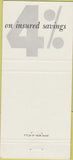 Matchbook Cover - First Federal Savings Chicago IL True Color WORN 30 Strike