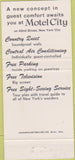 Matchbook Cover - Motel City New York City True Color 30 Strike