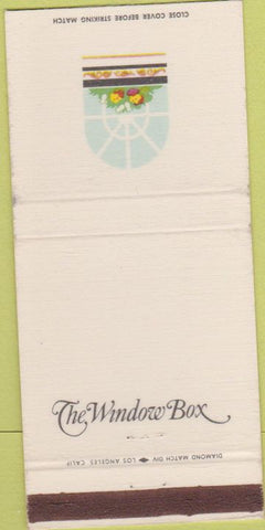 Matchbook Cover - The Window Box Hyatt WORN 30 Strike