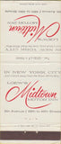Matchbook Cover - Loew's Midtown Motor Inn New York City 30 Strike