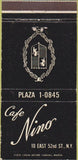 Matchbook Cover - Cafe Nino New York City WEAR 30 Strike