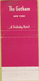 Matchbook Cover - The Gotham New York City WEAR 30 Strike