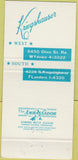 Matchbook Cover - Kriegshauser Funeral Home St Louis MO 30 Strike