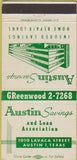 Matchbook Cover - Austin Savings Loan Austin TX 30 Strike