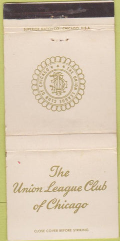Matchbook Cover - Union League of Chicago IL WEAR 30 Strike
