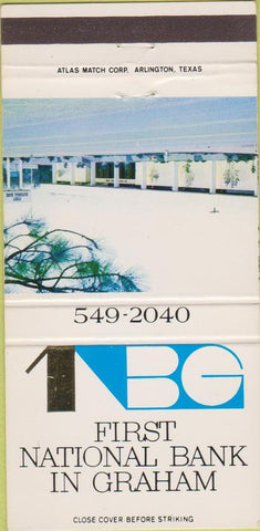 Matchbook Cover - First National Bank Graham TX? 30 Strike