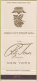 Matchbook Cover - Ritz Tower Hotel New York City 30 Strike