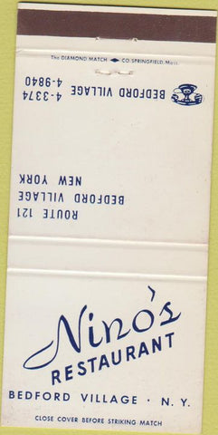 Matchbook Cover - Nino's Restaurant Bedford Village NY 30 Strike