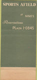 Matchbook Cover - Sports Afield Wild Game Restaurant New York City 30 Stick
