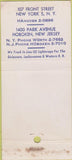 Matchbook Cover - EH Miller Transport Trucking New York City 30 Stick