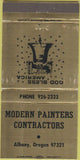 Matchbook Cover - Modern Contractors Painters Albany OR 30 Strike