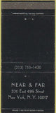 Matchbook Cover - Near and Far New York city 30 Strike