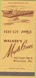 Matchbook Cover - Walker's Maple Grove Milwaukee WI 30 Strike