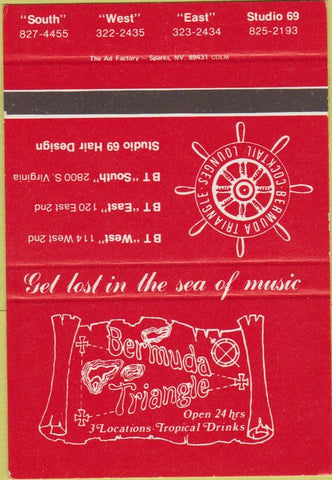 Matchbook Cover - Bermuda Triangle SAMPLE 40 Strike