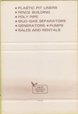 Matchbook Cover - Big D Equipment Co Midland TX SAMPLE WORN 40 Strike