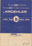 Matchbook Cover - Buck Lemon Furniture Kroehler Bedford Bloomington 40 Strike
