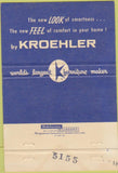 Matchbook Cover - Garreau Furniture Pawtucket RI Kroehler 40 Strike