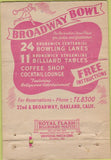 Matchbook Cover - Holiday Bowlign Oakland CA WORN billiards 40 Strike