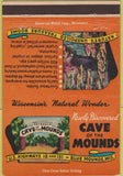 Matchbook Cover - Cave of the Mounds Blue Mounds WI 40 Strike