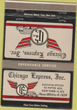Matchbook Cover - Chicago Express Inc New York NY WEAR 40 Strike