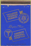 Matchbook Cover - Harmon General Hospital Longview TX postcard 40 Strike