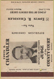 Matchbook Cover - Edwin Chandler Judge County Court Jackson County MO? 40 Strike