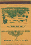 Matchbook Cover - Air Force Moore Field TX military postcard 40 Strike